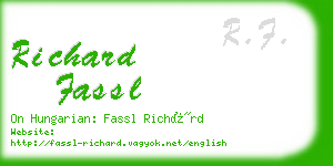 richard fassl business card